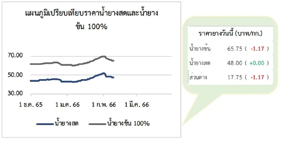 สถานการณ์ยางพารา วันที่ 9 กุมภาพันธ์ 2566