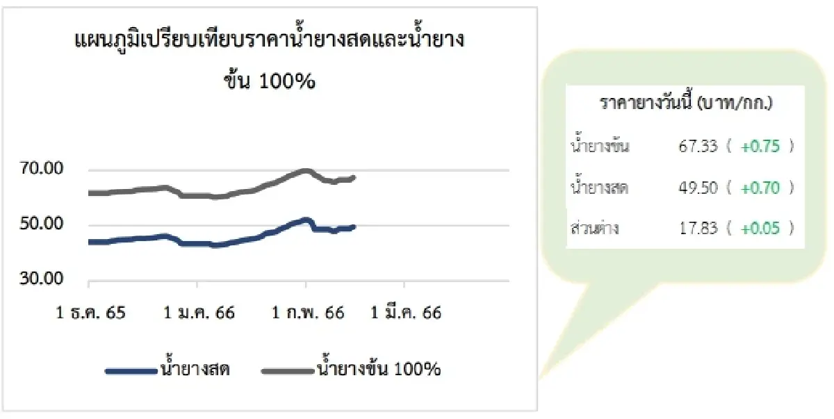 สถานการณ์ยางพารา วันที่ 14 กุมภาพันธ์ 2566