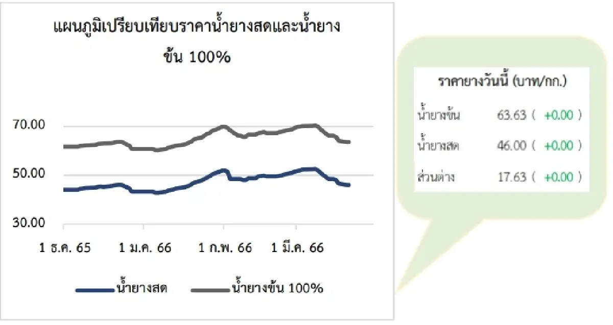 สถานการณ์ยางพารา วันที่ 21 มีนาคม 2566