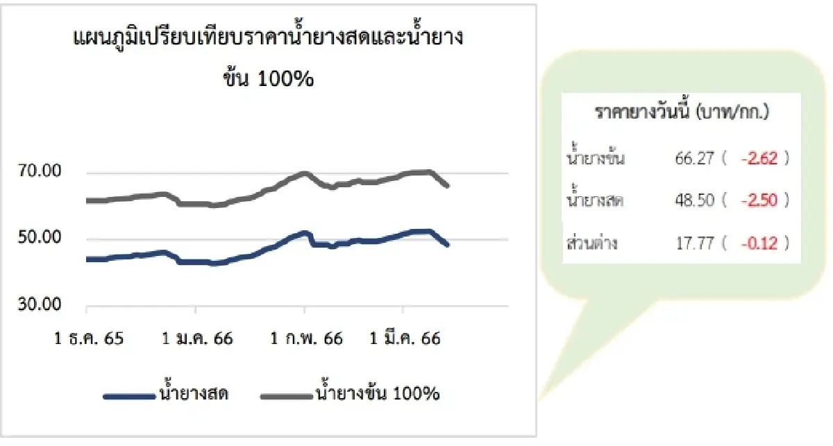 สถานการณ์ยางพารา วันที่ 13 มีนาคม 2566