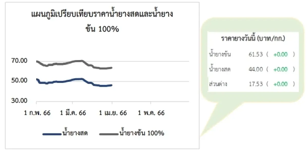 สถานการณ์ยางพารา วันที่ 11 เมษายน 2566