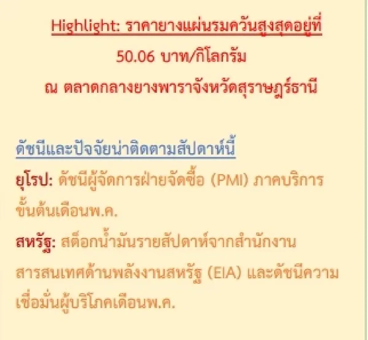 สถานการณ์ยางพารา วันที่ 23 พฤษภาคม 2566