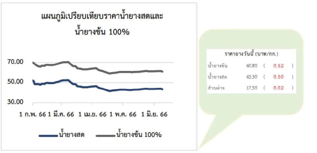 สถานการณ์ยางพารา วันที่ 9 มิถุนายน 2566