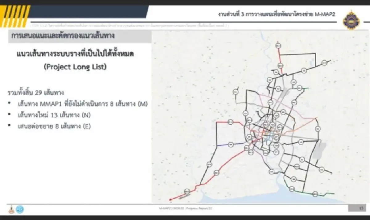 'กรมราง' ร่างโรดแมปรถไฟฟ้า เขย่า 29 โครงข่ายใยแมงมุม