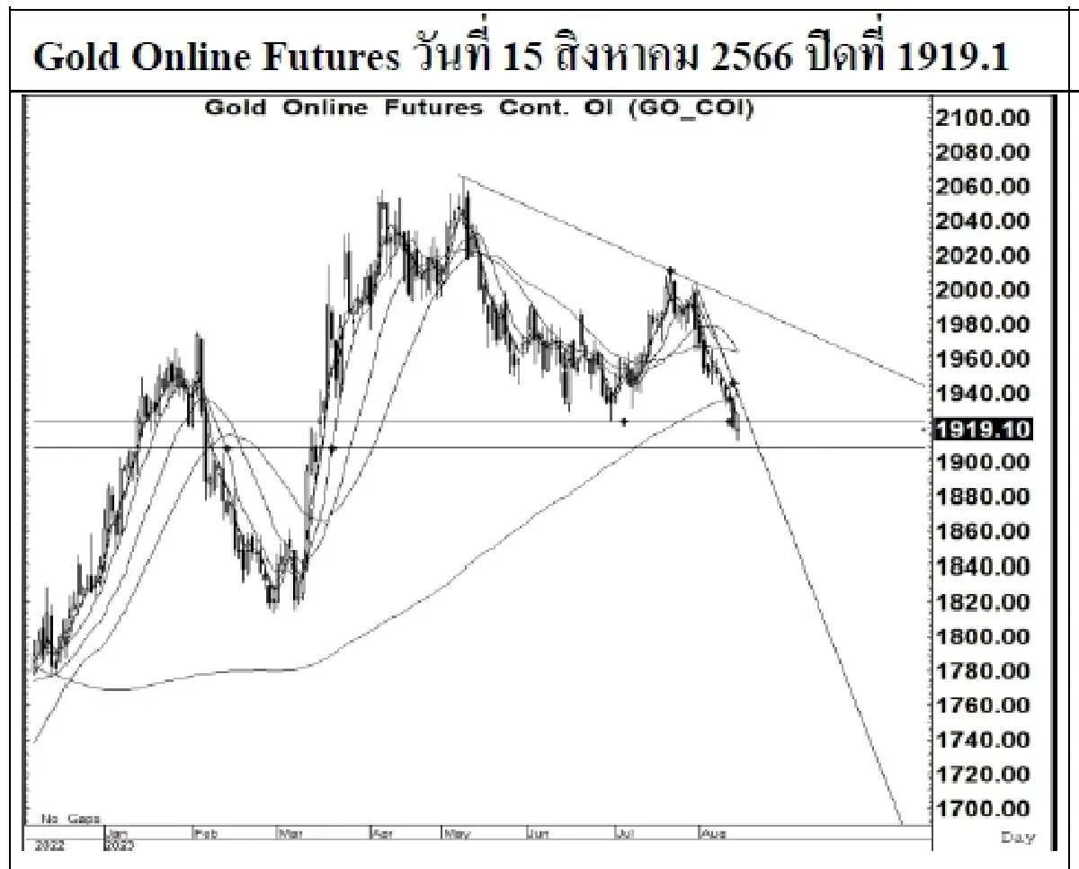 DAILY GOLD Futures : บล.เคจีไอฯ Spot Gold (Dollar/Troy Ounce) -8.27 1903.69