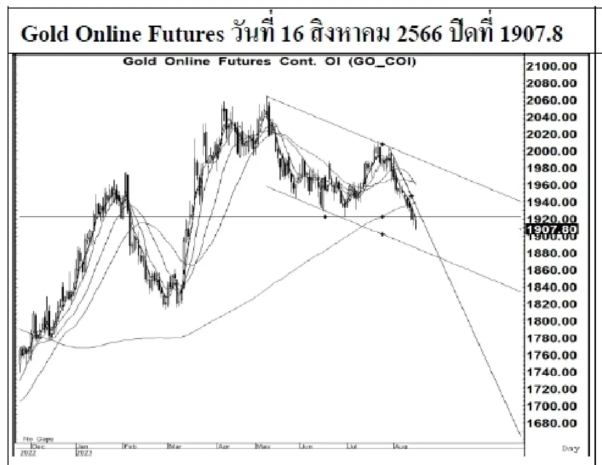 DAILY GOLD Futures : บล.เคจีไอฯ Spot Gold (Dollar/Troy Ounce) -4.2 1899.49