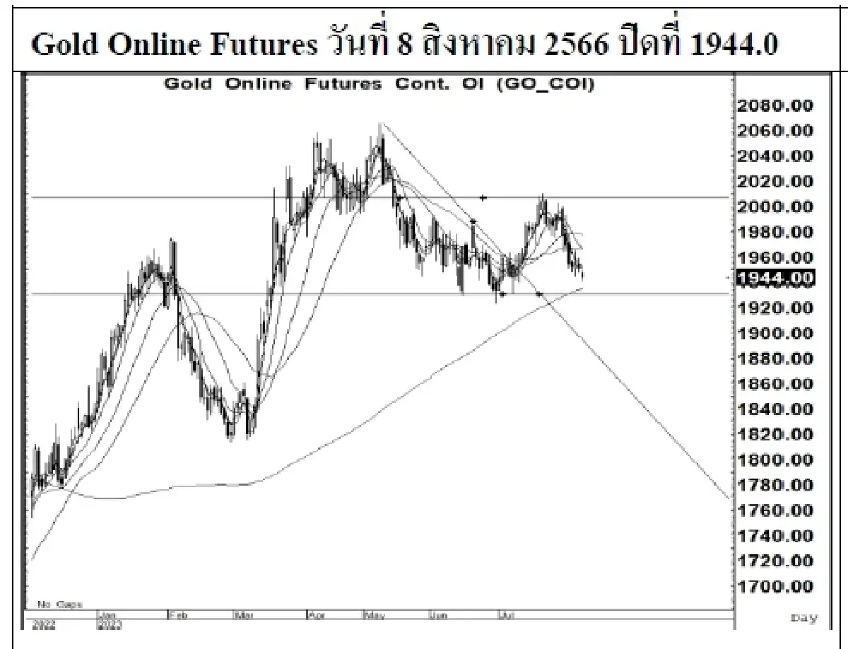 DAILY GOLD Futures : บล.เคจีไอฯ Spot Gold (Dollar/Troy Ounce) -9.05  1925.42