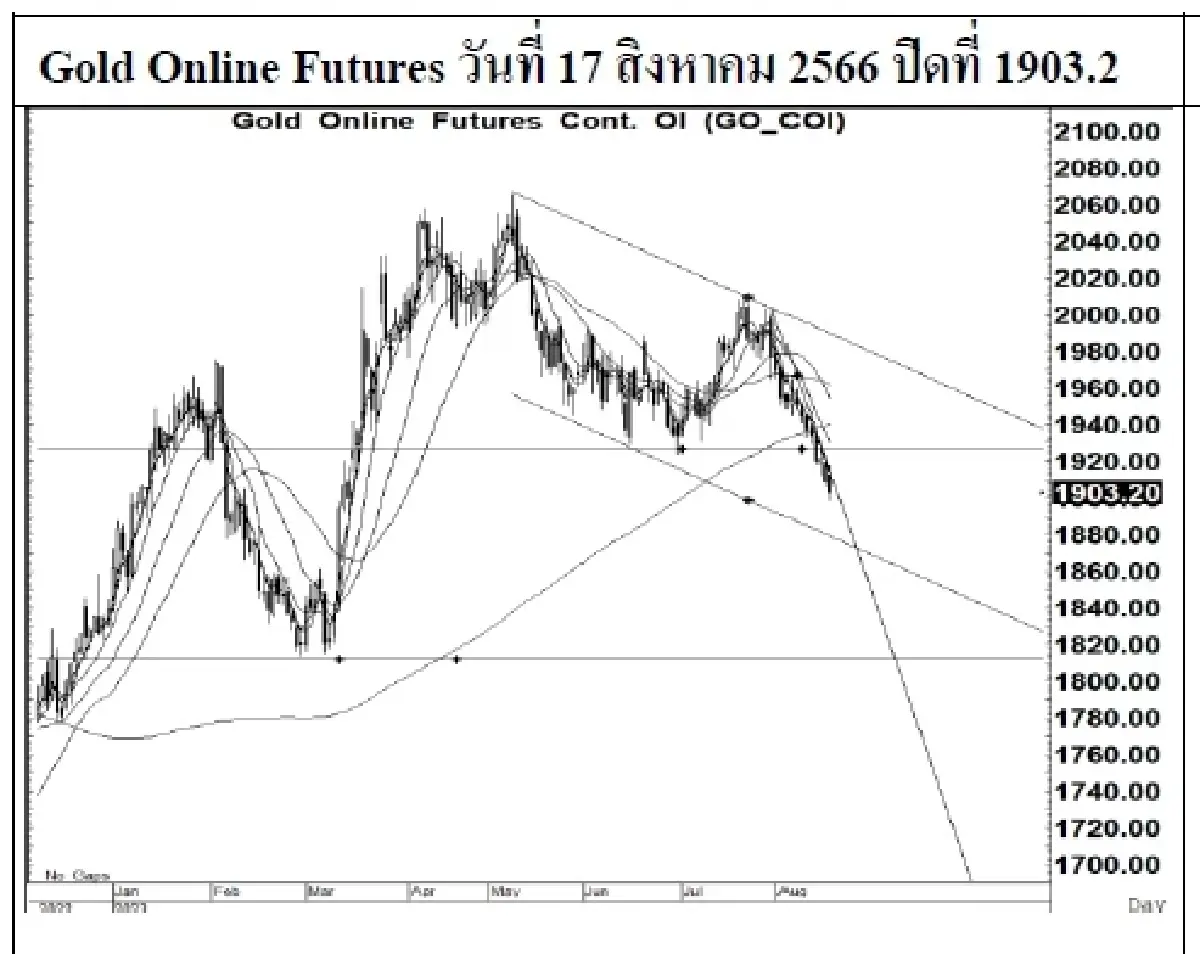 DAILY GOLD Futures : บล.เคจีไอฯ Spot Gold (Dollar/Troy Ounce) -11.08  1888.41