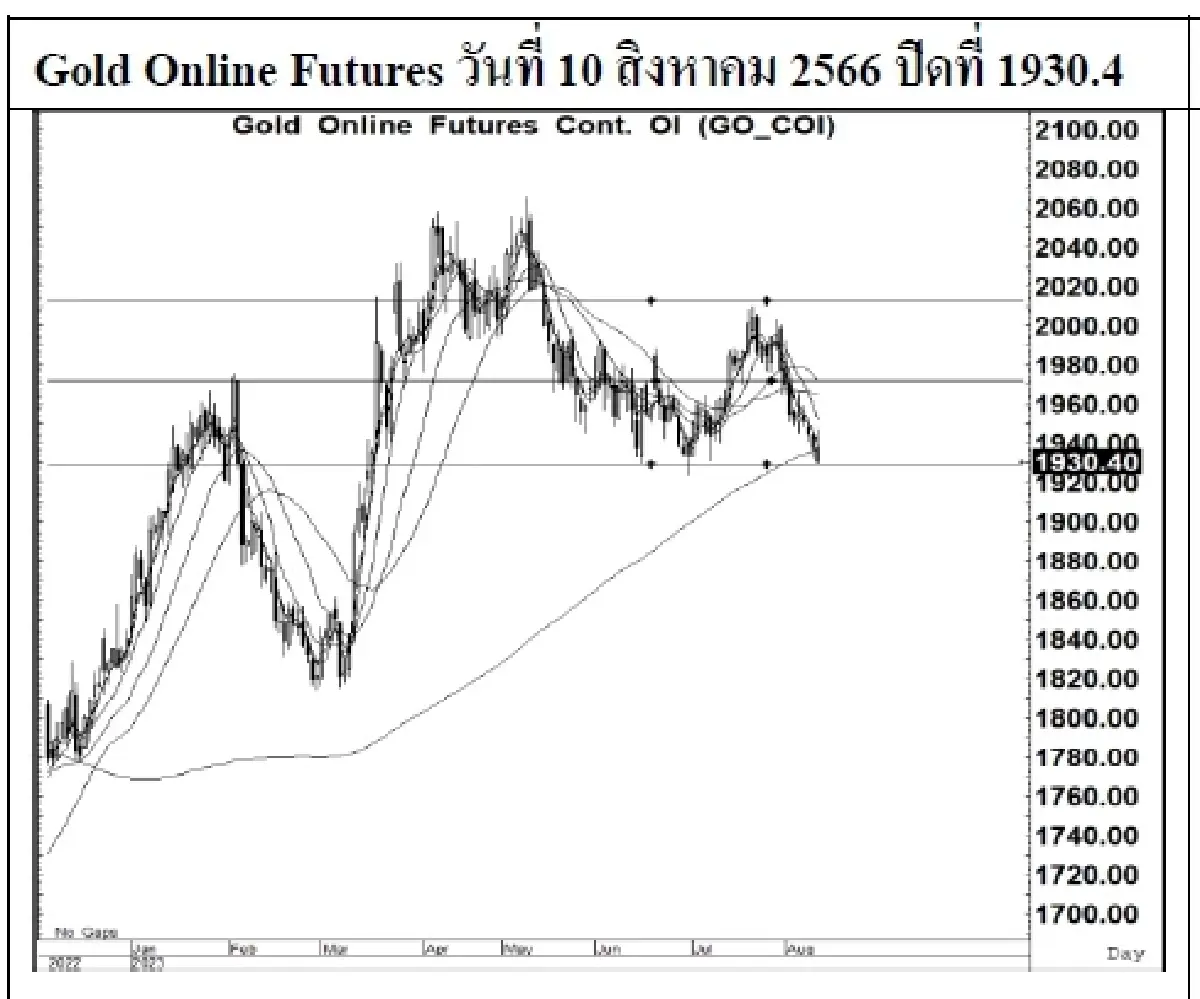 DAILY GOLD Futures : บล.เคจีไอฯ Spot Gold (Dollar/Troy Ounce) +4.24  1920.61