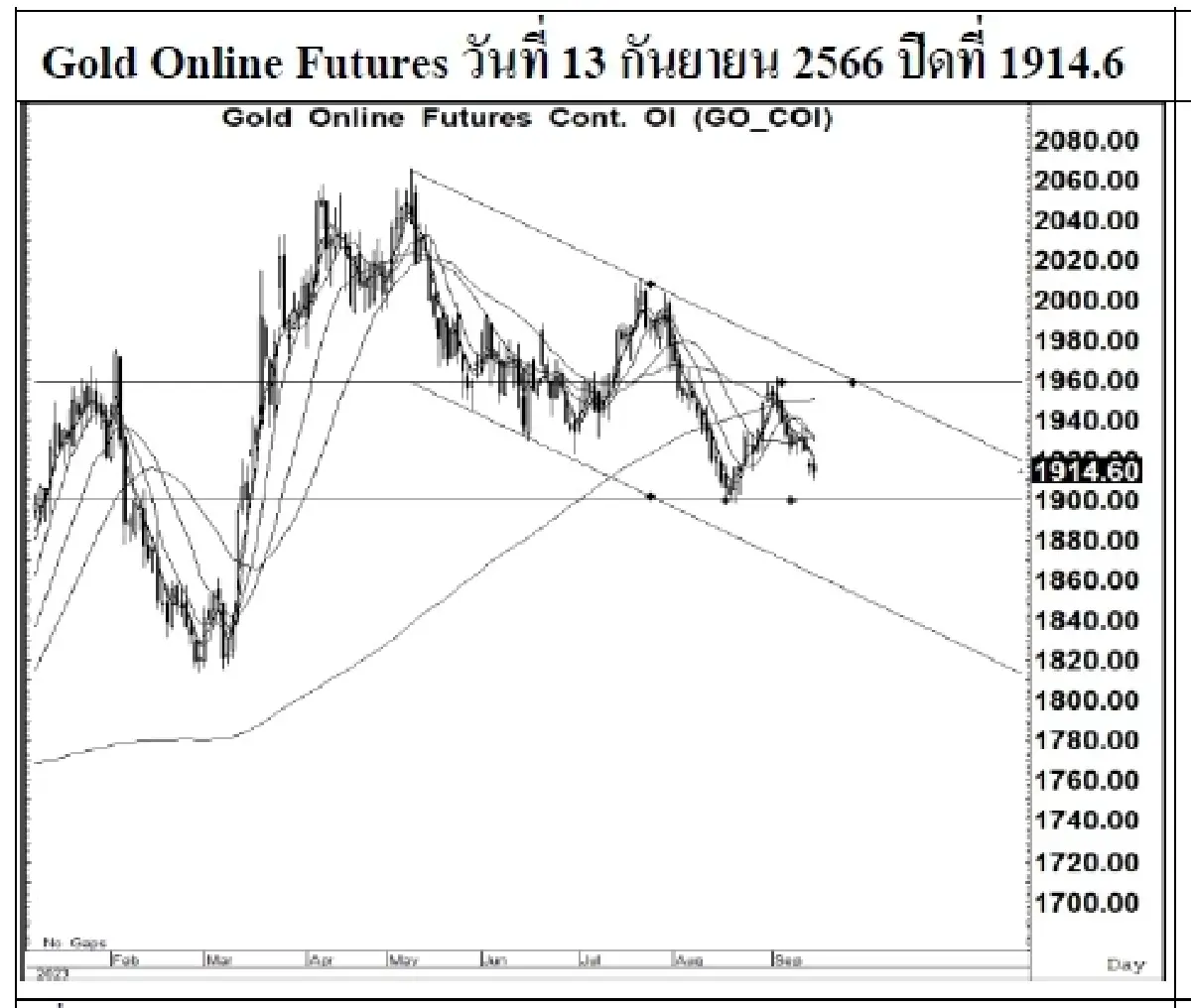 DAILY GOLD Futures : บล.เคจีไอฯ Spot Gold (Dollar/Troy Ounce) +4.39 1923.47