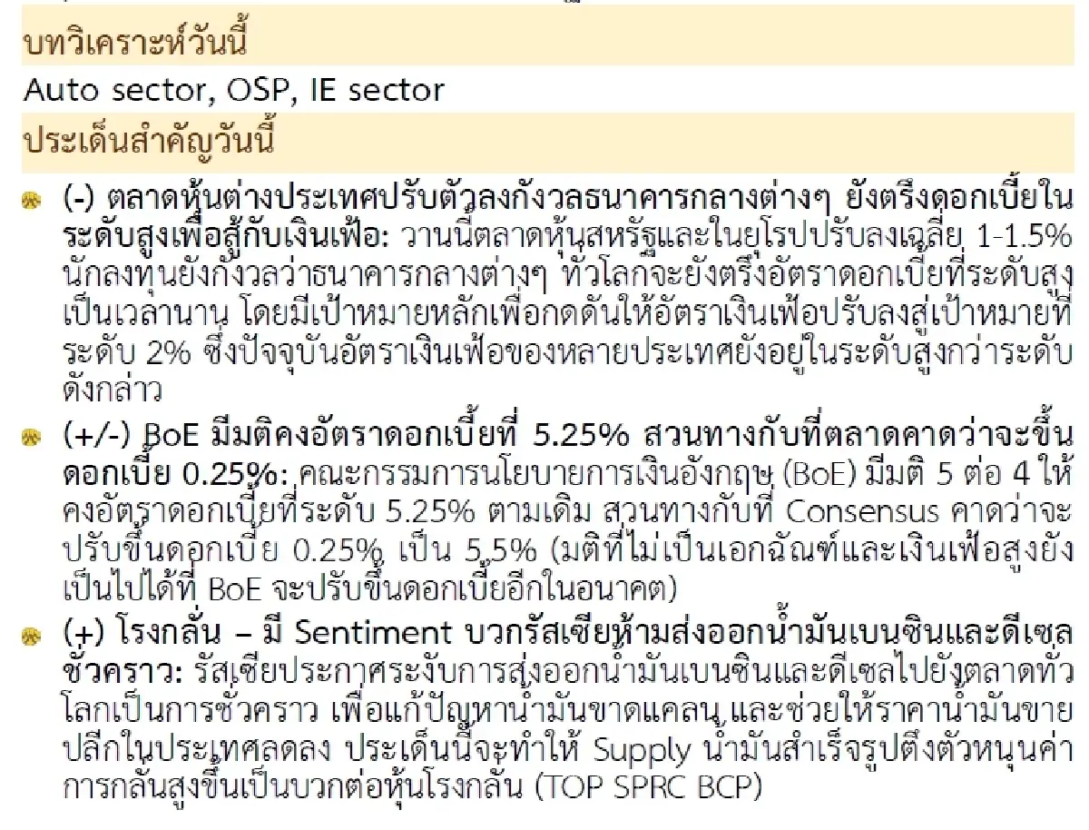 วิเคราะห์แนวโน้มตลาด : บล.กรุงศรี เรือเล็กไม่ควรออกจากฝั่ง