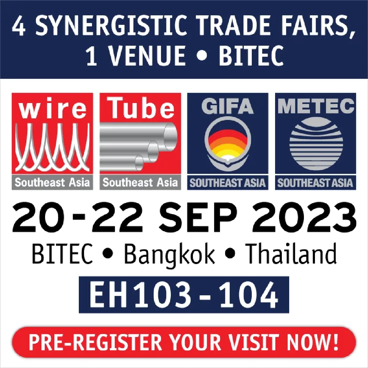 เตรียมพบกับ 4 มหกรรมแสดงสินค้าระดับโลกด้านอุตสาหกรรมโลหะ 20-22 ก.ย. 66