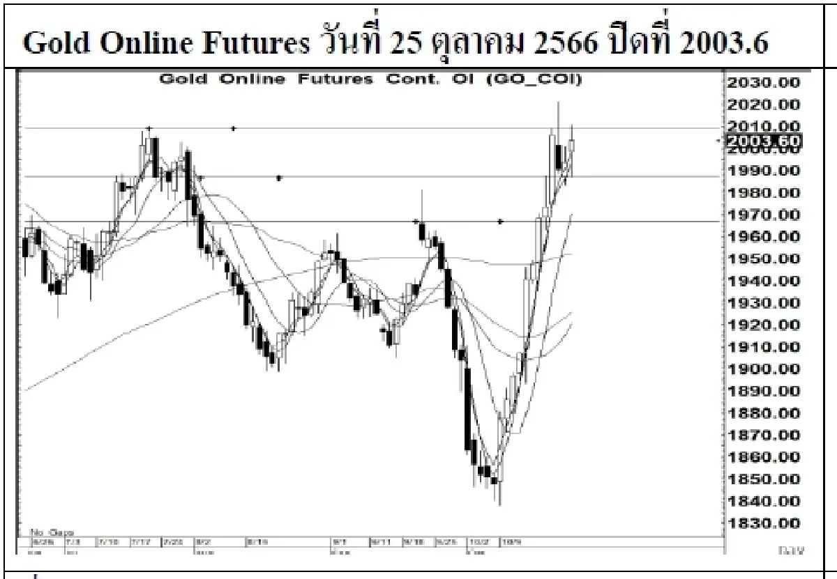 DAILY GOLD Futures : บล.เคจีไอฯ Spot Gold (Dollar/Troy Ounce) +3.83 1978.21