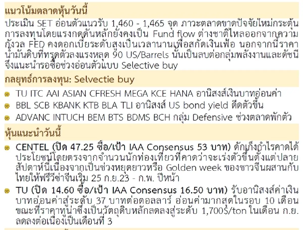 วิเคราะห์แนวโน้มตลาด : บล.กรุงศรี เน้นตั้งรับ