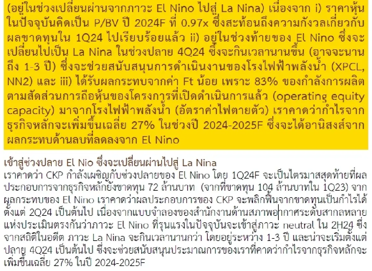 วิเคราะห์หุ้นรายตัว : บล.กรุงศรี CKP - ลืมอดีต แล้วมาเริ่มต้นกันใหม่กับวันพรุ่งนี้