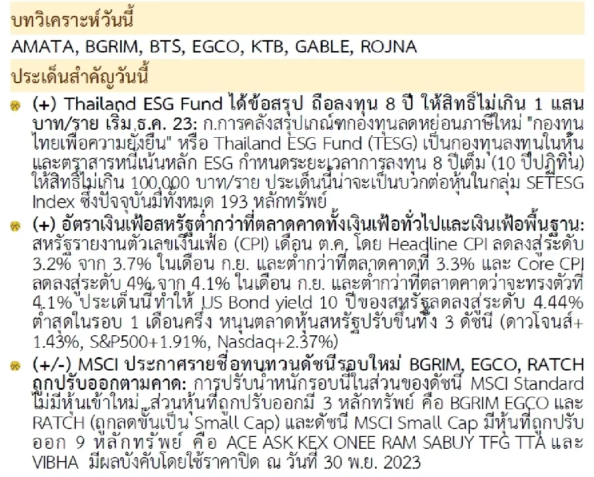 วิเคราะห์แนวโน้มตลาด : บล.กรุงศรี 1,400 ก็แค่ปากซอย