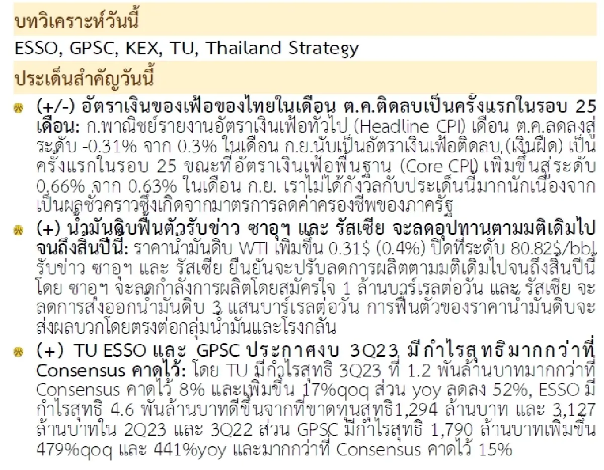 วิเคราะห์แนวโน้มตลาด : บล.กรุงศรี พักเหนื่อย
