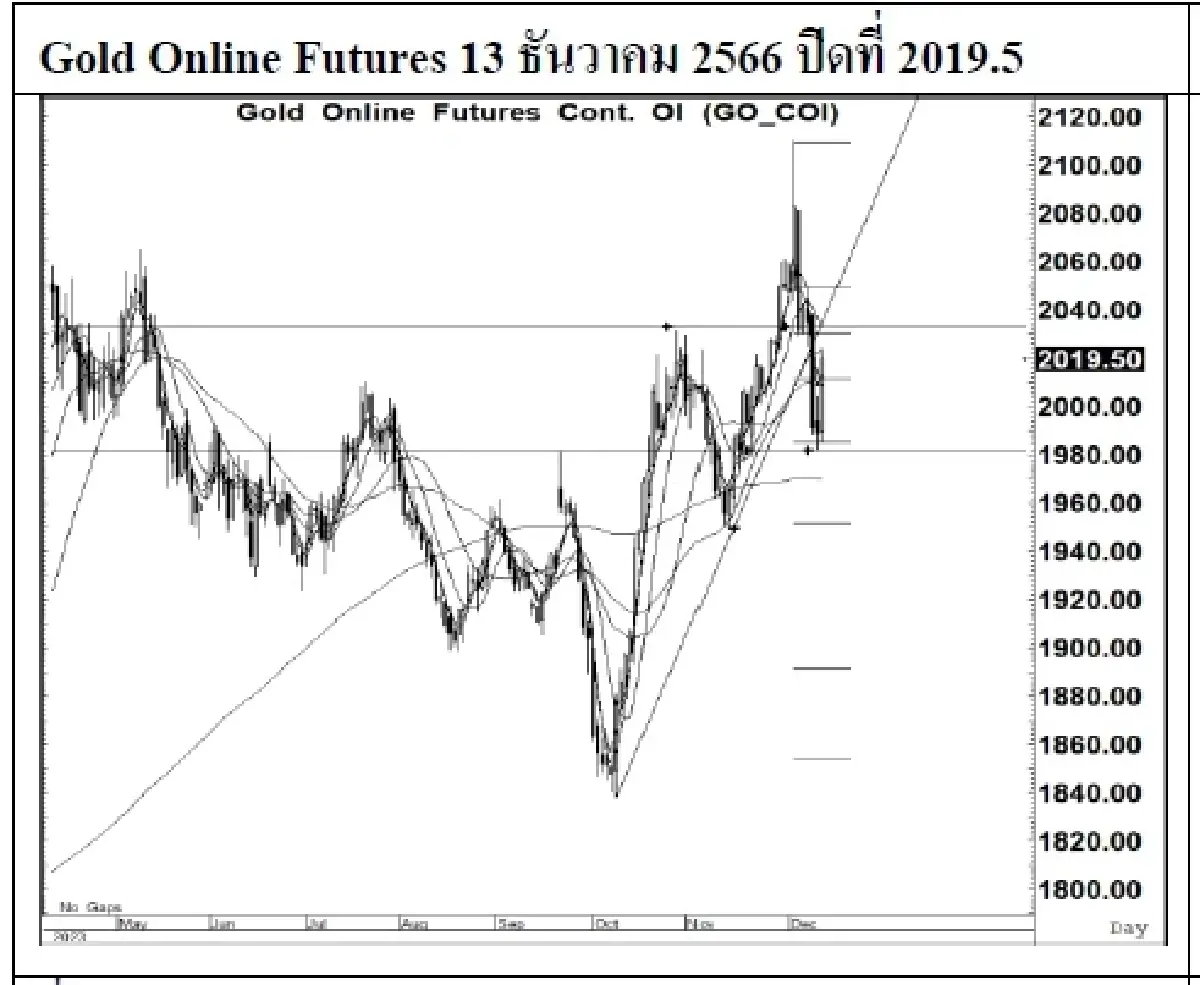 DAILY GOLD Futures : Spot Gold (Dollar/Troy Ounce) +4.38 1982.19