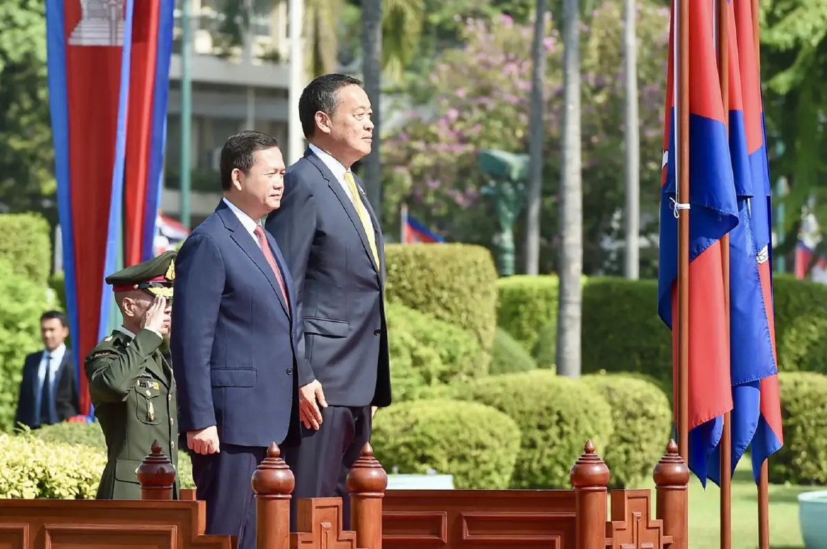 ‘เศรษฐา-ฮุน มาเนต’ แถลงร่วม ไม่ยอมให้ใช้ไทย แทรกแซงกิจการภายในเพื่อนบ้าน