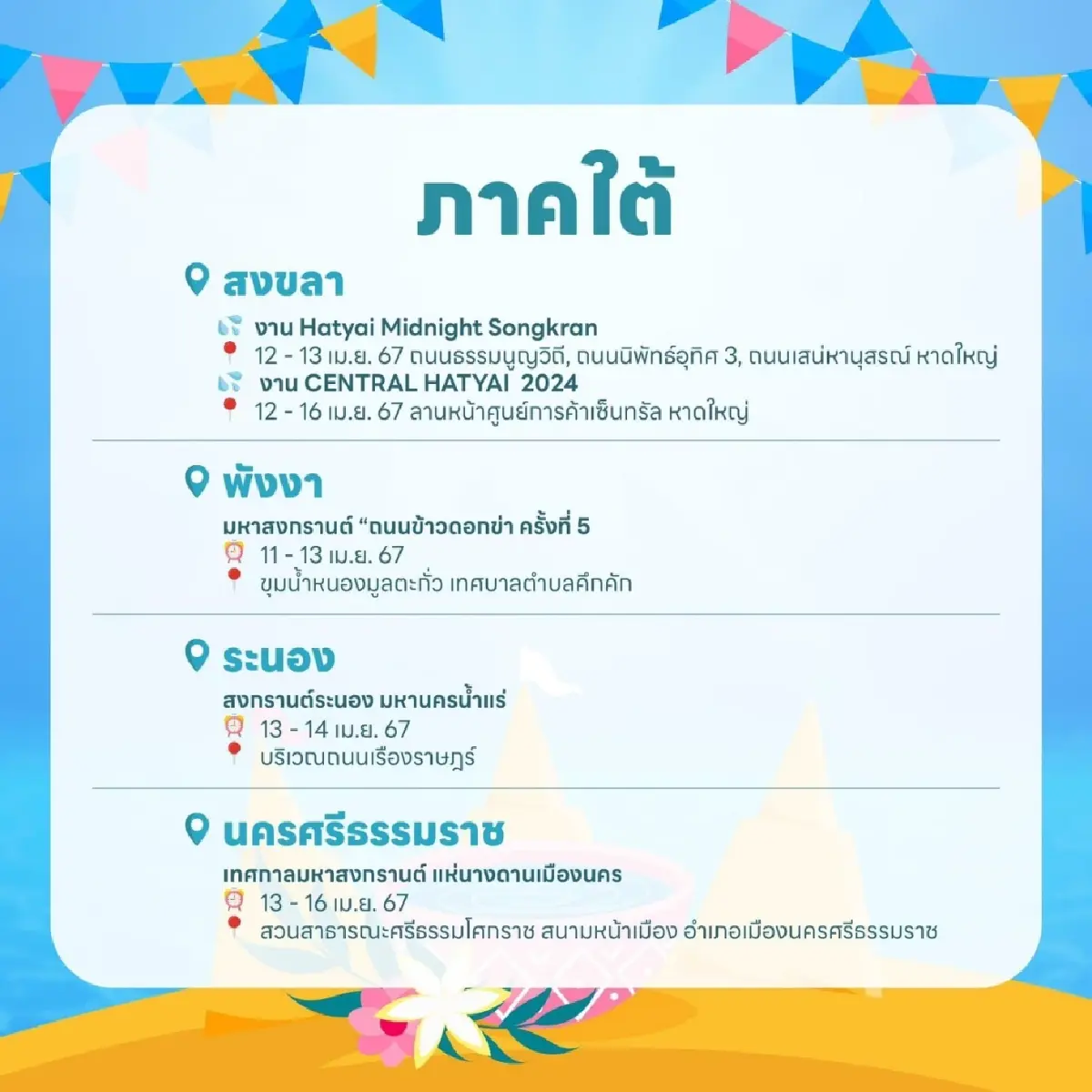 เล่นน้ำ ‘สงกรานต์ 2567’ ได้ที่ไหนบ้าง? รวมพิกัด 5 ภาคทั่วไทย ไว้ให้แล้วที่นี่
