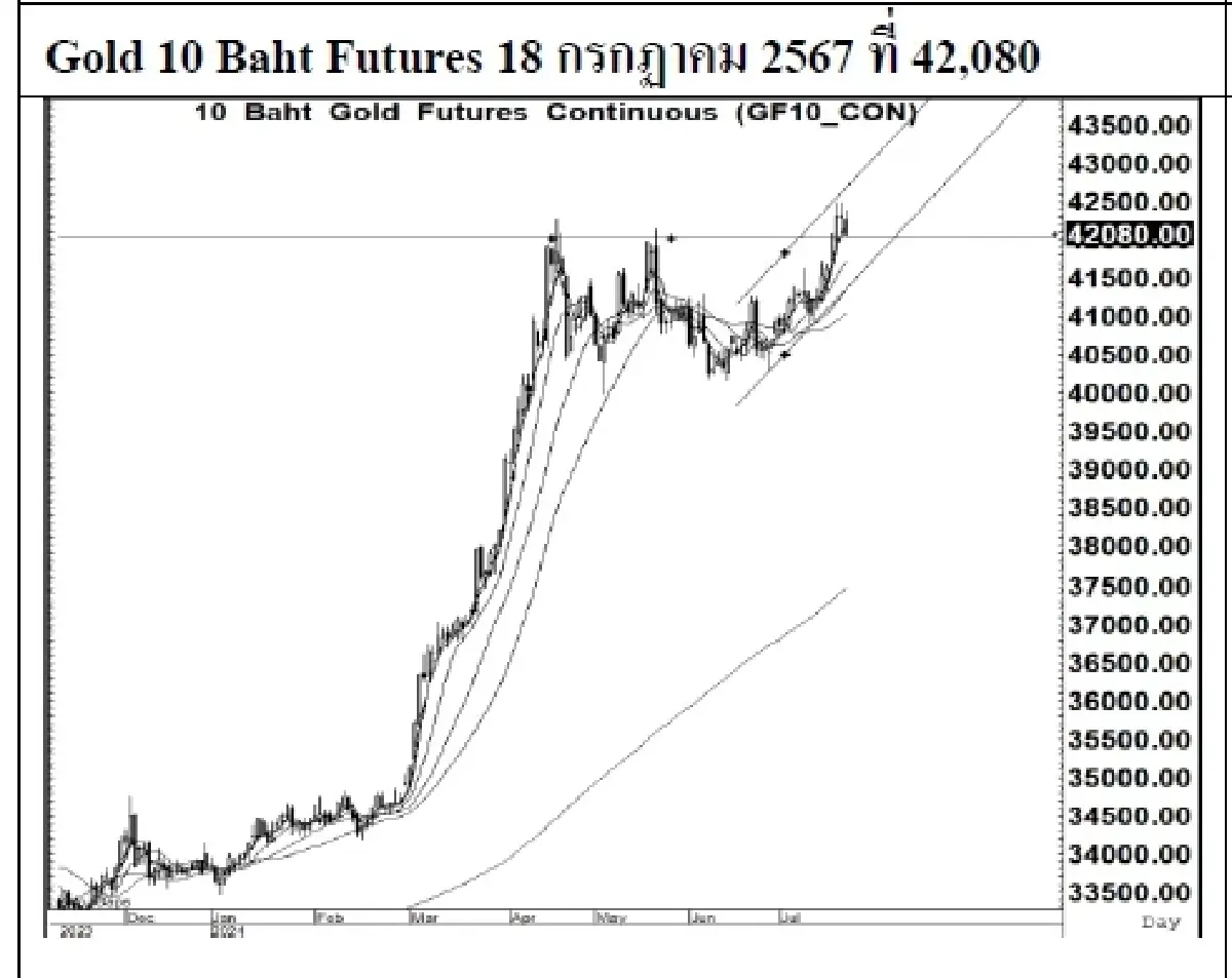 DAILY GOLD Futures : บล.เคจีไอฯ Spot Gold (Dollar/Troy Ounce) -3.51  2455.71
