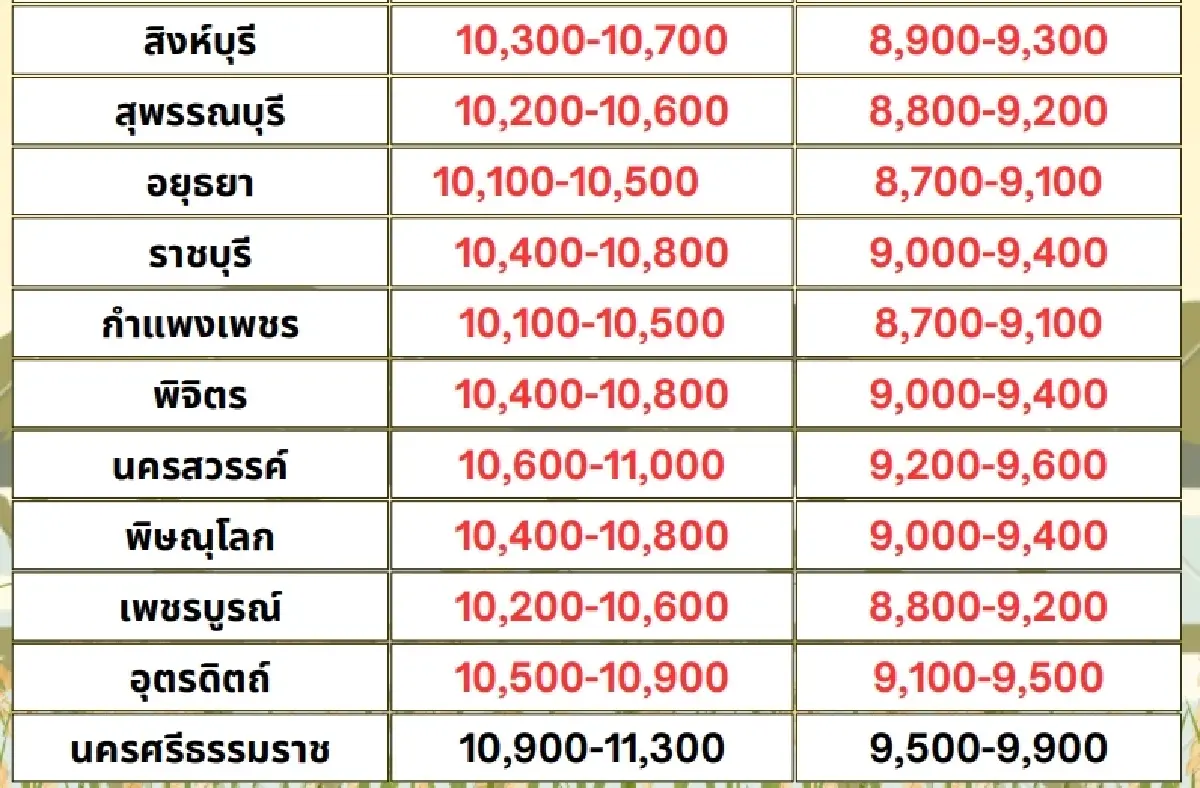 รายงานราคาข้าวขายส่งตลาดกรุงเทพฯ (สมาคมโรงสีข้าวไทย) วันที่ 25 กันยายน 2567