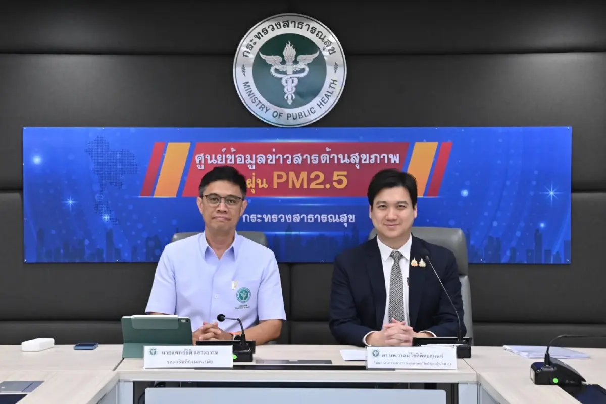 ศูนย์ฯ PM 2.5 สธ. รายงาน ค่าฝุ่นยังพุ่งไม่หยุด ล่าสุด อยู่ระดับสีแดง 15 จังหวัด