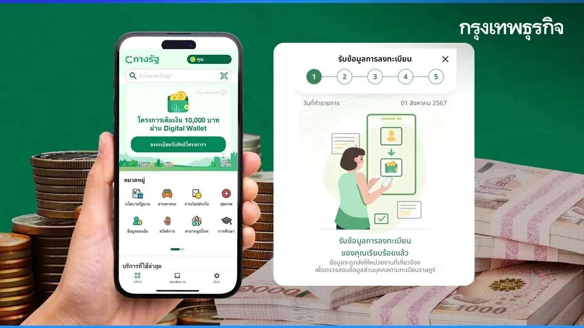 ดูชัด ช่วงวันได้เงินดิจิทัล 10000 เฟส 3 คนทั่วไป ล่าสุด เช็กวิธีตรวจสอบสิทธิ์