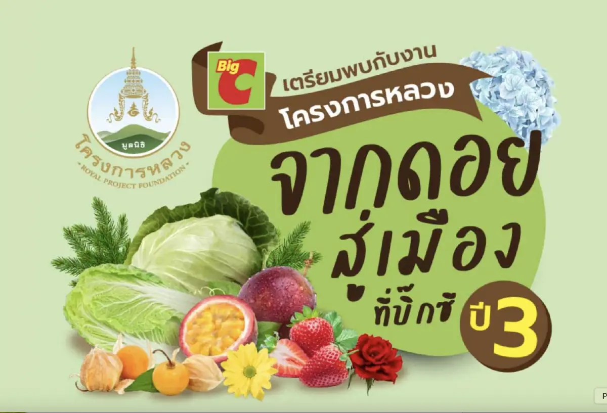 ถึงเวลาผลไม้เมืองหนาวไทย บิ๊กซีจัด โครงการหลวง ฯ มินิแฟร์ จากยอดดอยสู่เมือง