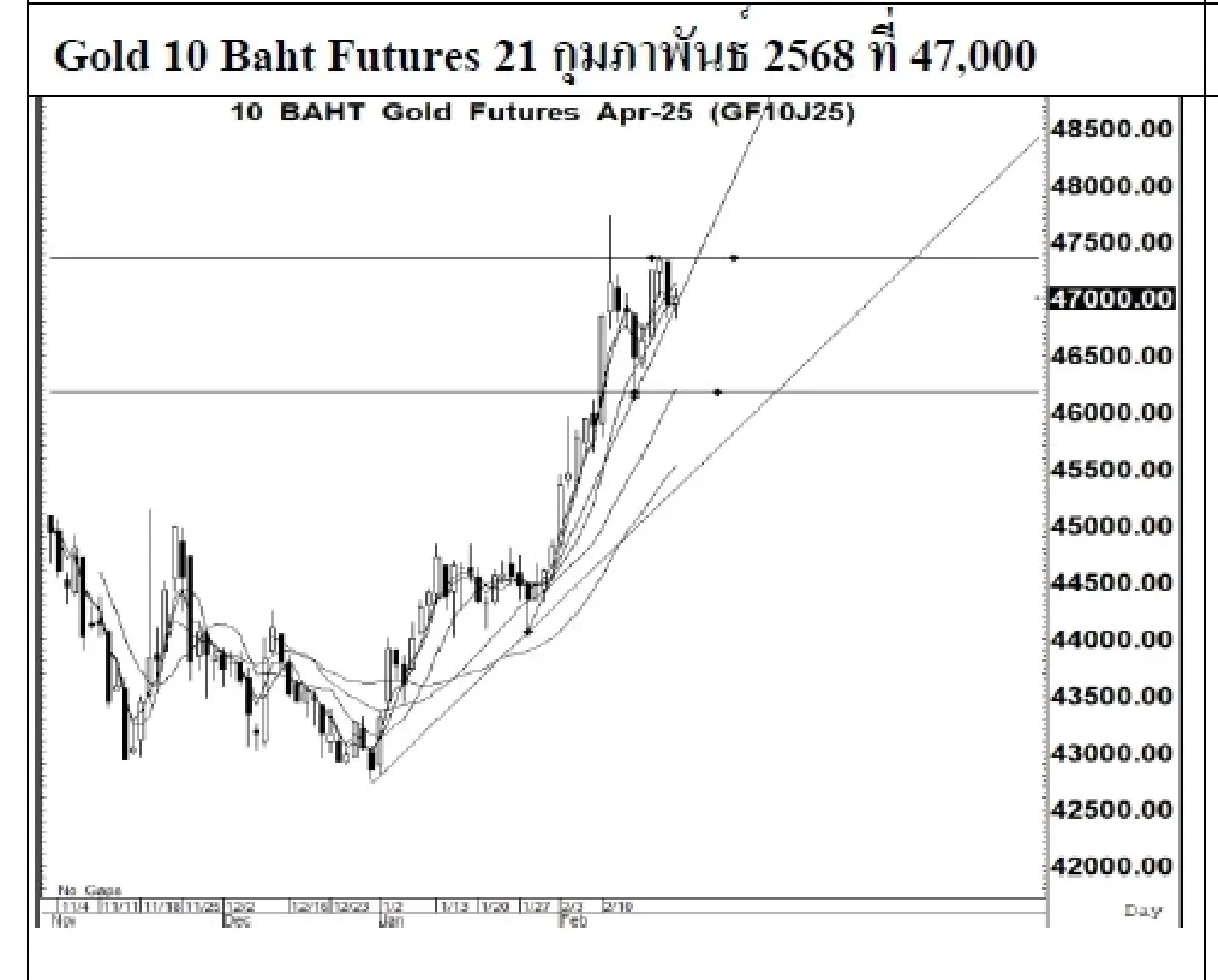 Daily Gold Futures : บล.เคจีไอฯ  Spot Gold (Dollar/Troy Ounce) -4.56   2936.05