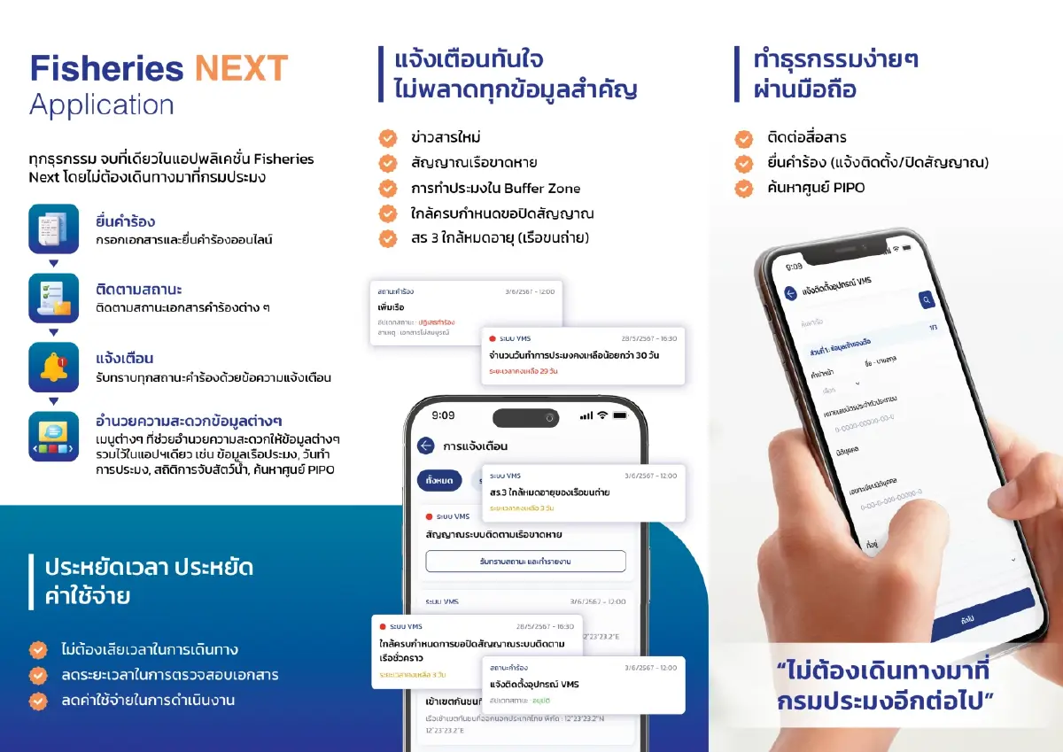 กรมประมงเปิด ‘Fisheries Next’ ติดตามเรือประมง ครบ จบ ในแอปฯ เดียว
