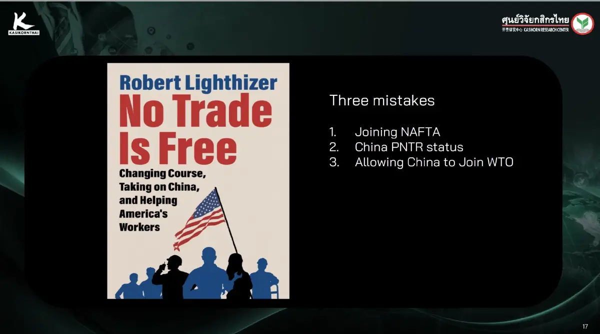 อ่านเกม เทรดวอร์ สหรัฐจาก 'โรเบิร์ต ไลท์ไฮท์เซอร์' ผู้วางนโยบายภาษีให้ทรัมป์