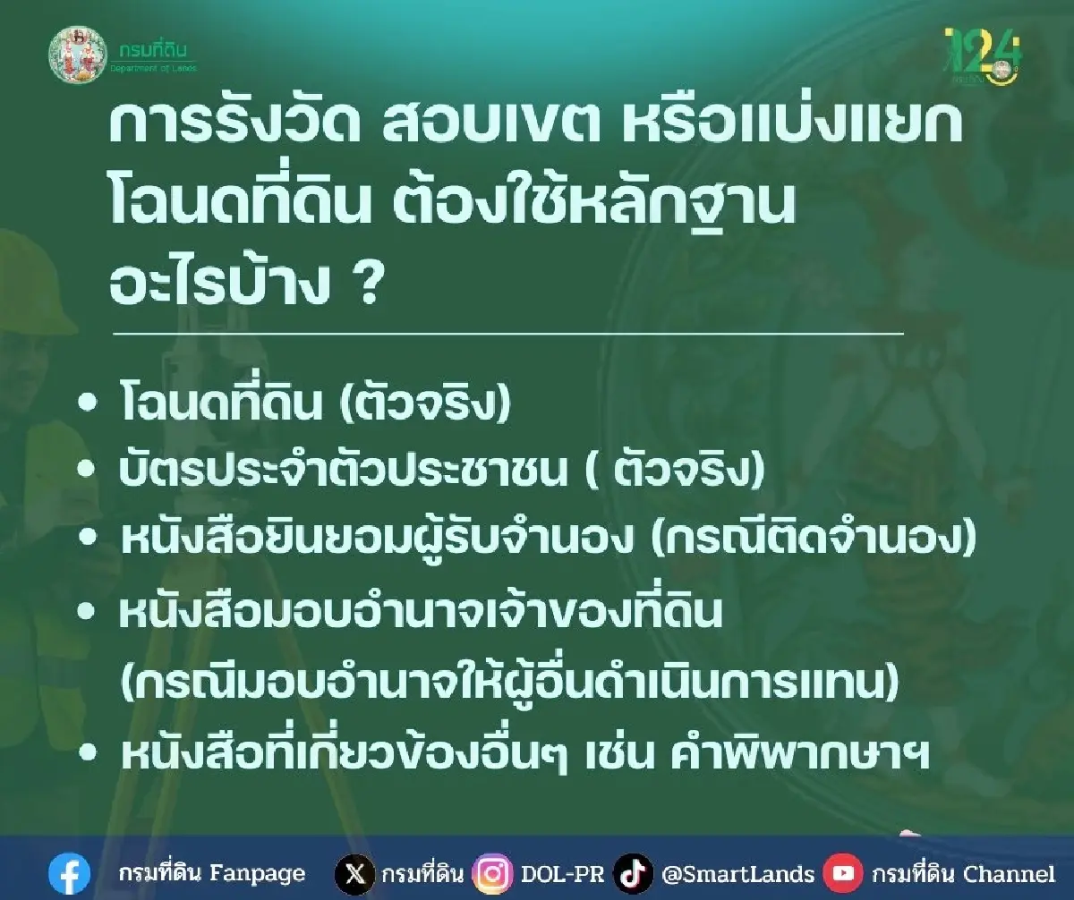 เช็กเลย ขั้นตอนรังวัดที่ดิน แบ่งแยก รวม สอบเขตที่ดิน ครบจบ
