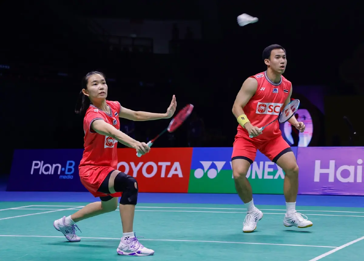 ดูแบดมินตันสด ทีมไทยคู่ผสม บาส เดชาพล - เฟม ศุภิสรา All England 2025