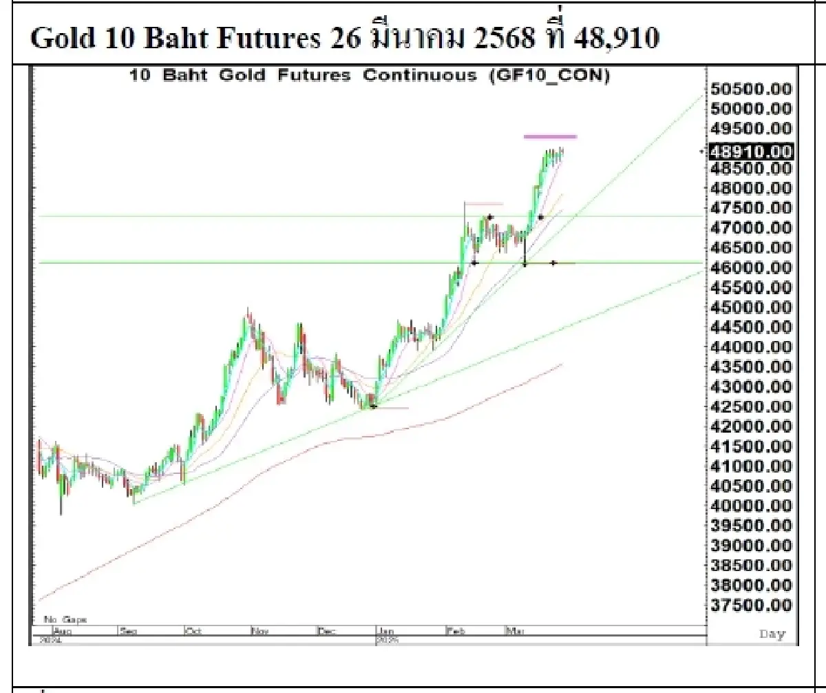 Daily Gold Futures : บล.เคจีไอฯ  Spot Gold (Dollar/Troy Ounce) -3.93  3018.8