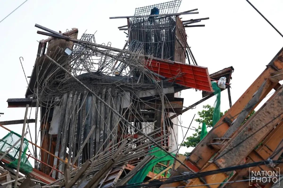 สะพานทางด่วนถล่ม ถนนพระราม 2 เสียชีวิต 7 เจ็บอื้อ เร่งหาผู้ติดค้าง