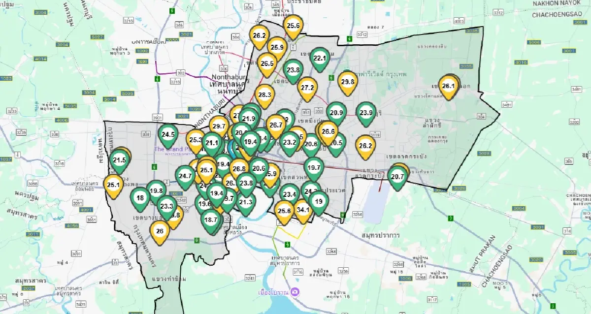 ค่าฝุ่นวันนี้ 12 มี.ค. 68 สภาพอากาศกรุงเทพ กลับมาฟื้นตัว อากาศดี