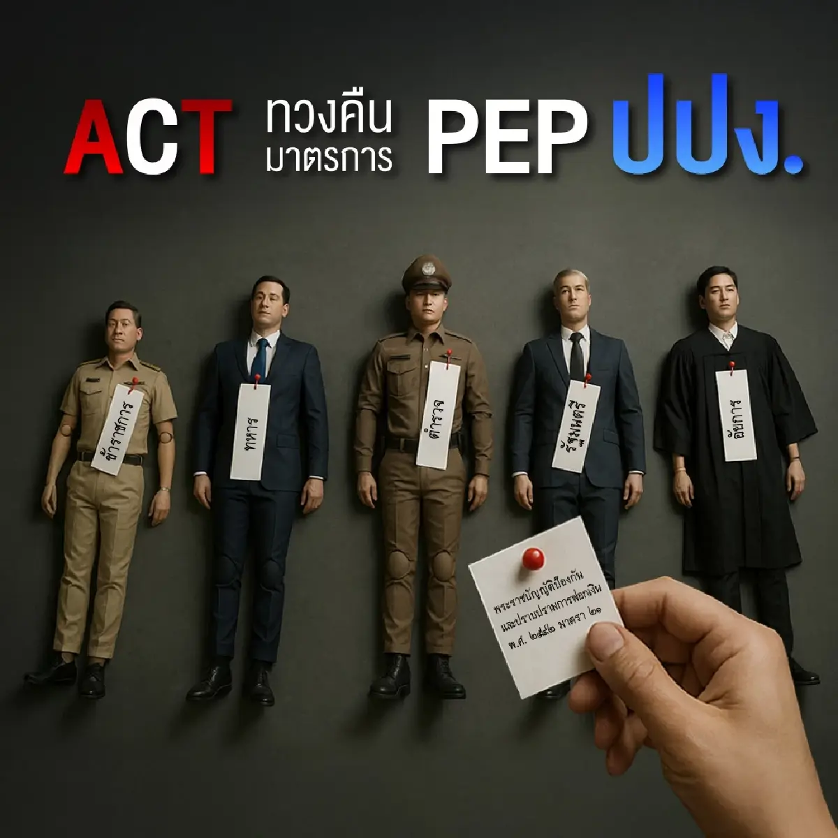 ACT ทวง ปปง.ฟื้นมาตรการสอบ 'นักการเมือง-ขรก.' ป้องฟอกเงิน