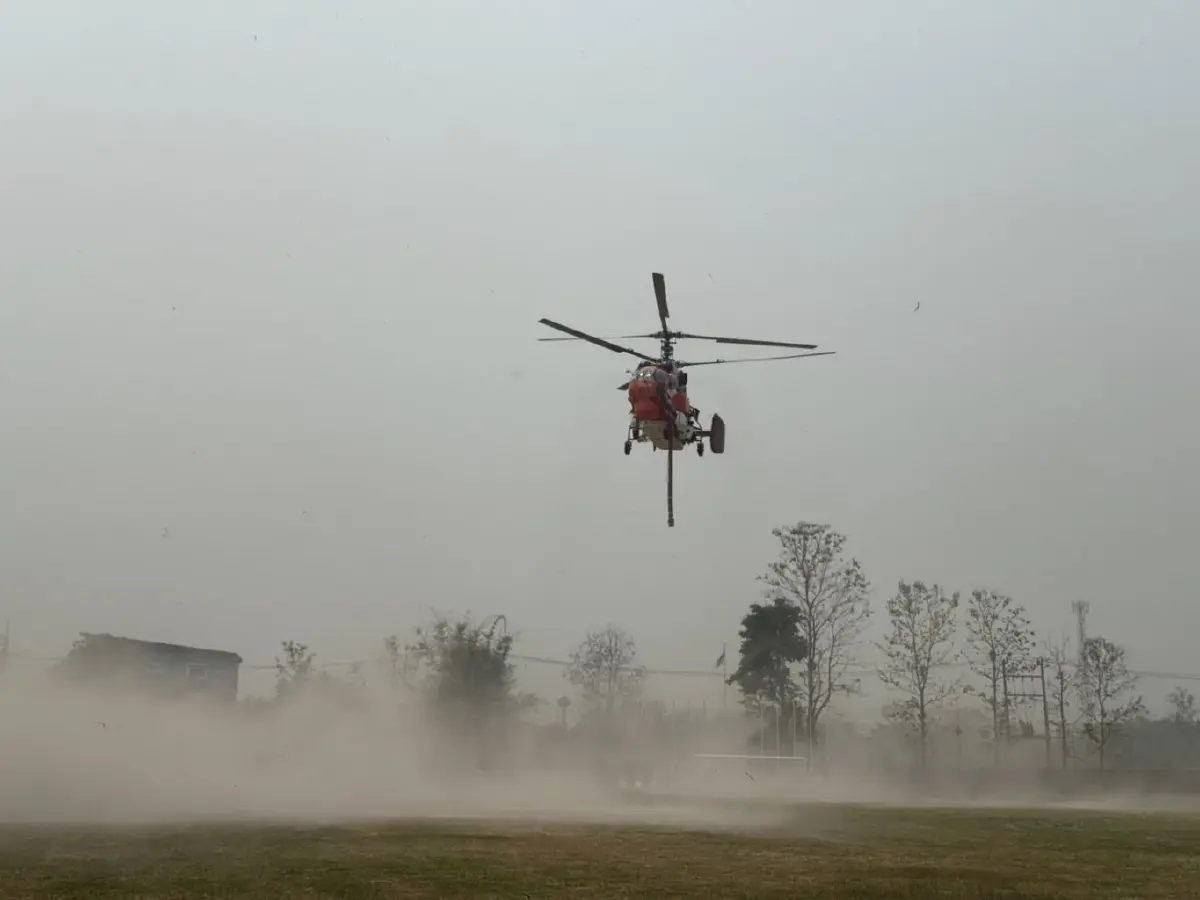 ไฟป่าเชียงใหม่วิกฤต KA-32 ฝ่าเปลวเพลิงทิ้งน้ำ ค่าฝุ่นติดอันดับ 9