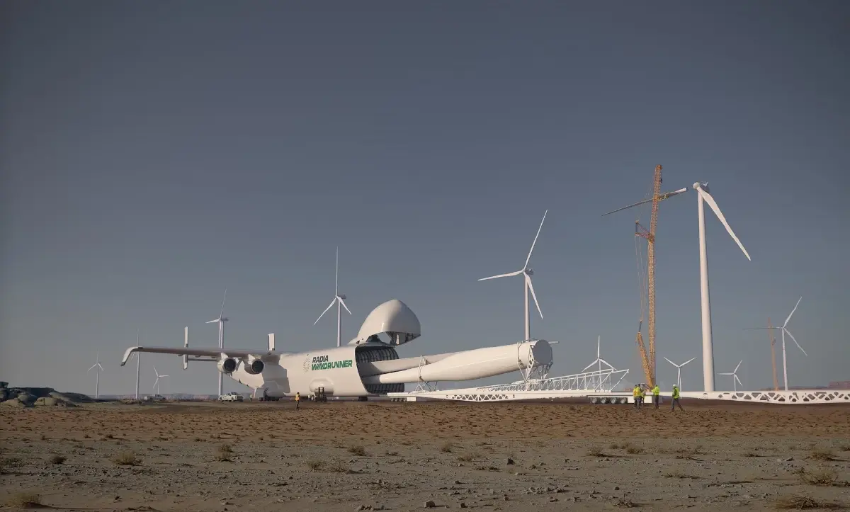 เปิดตัว ‘เครื่องบินลำใหญ่ที่สุดในโลก’ ใช้ขนส่ง ‘ใบพัดกังหันลม’