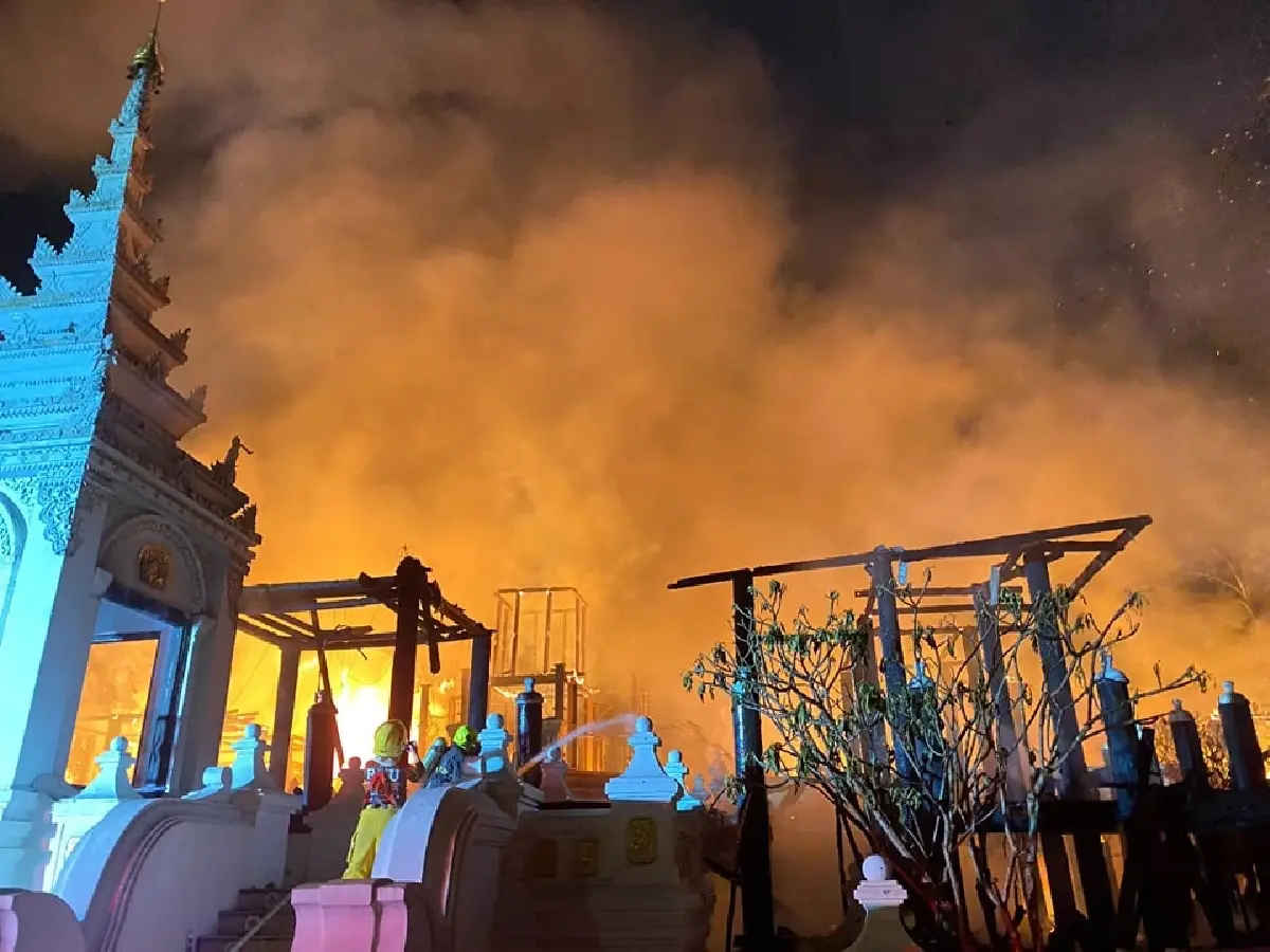 ด่วน ไฟไหม้โรงแรมดาราเทวี เชียงใหม่ ฉีดน้ำดับเพลิง คุมเพลิงไหม้