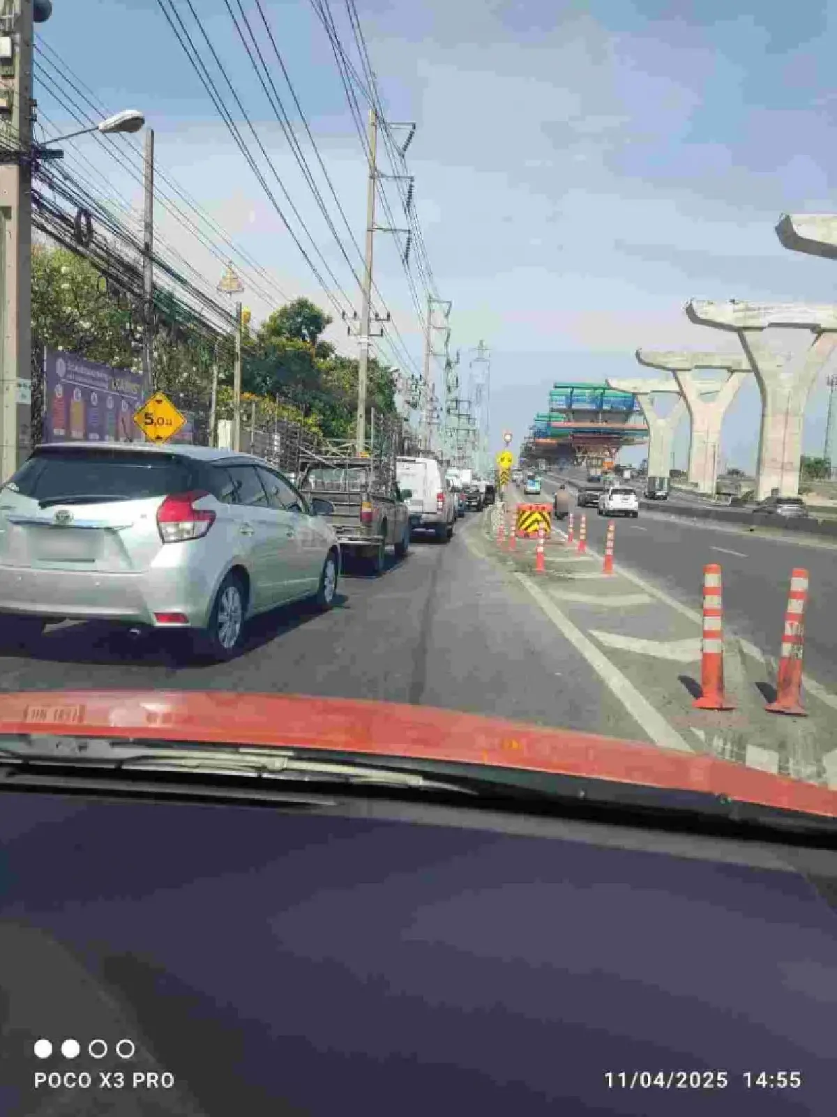 เริ่มแล้ว รถติด ถนนพระราม 2 แยกบ้านแพ้ว - สะพานข้ามแม่น้ำท่าจีน