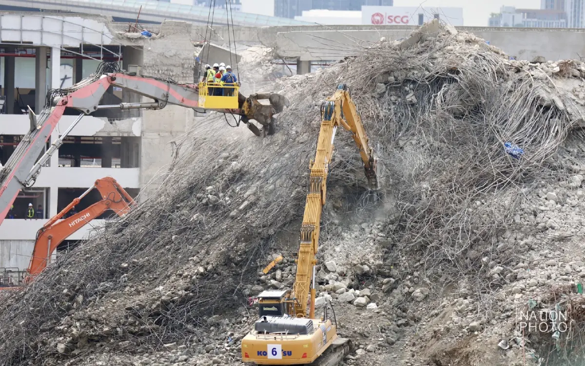 อัปเดต ตึก สตง.ถล่ม วันนี้ เร่งกู้ซากหลังพบแสงไฟใต้ซากอาคารโซน B