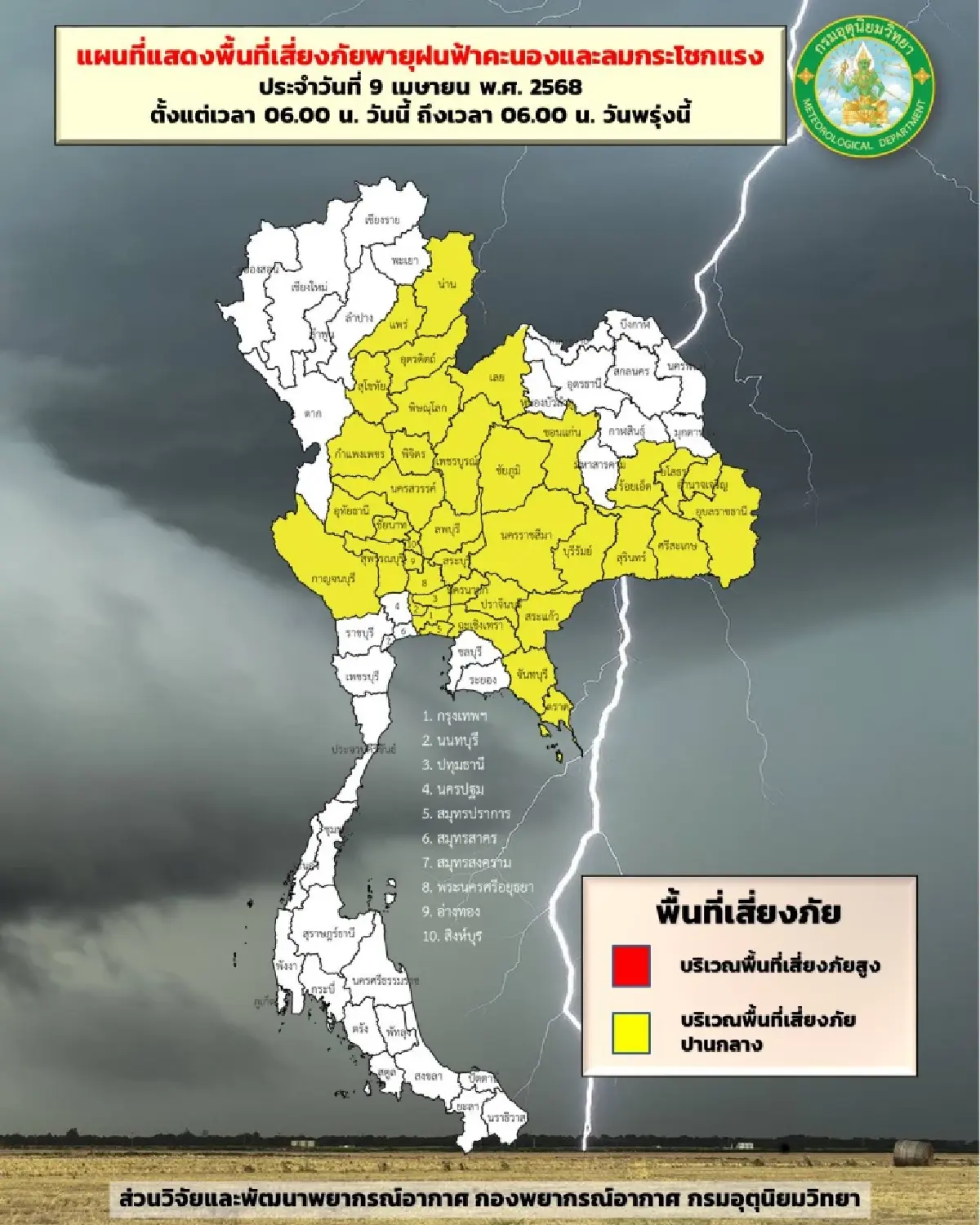 ฝนถล่ม 54 จังหวัด กรมอุตุ เตือน พายุฤดูร้อน ลูกเห็บตก อากาศแปรปรวน