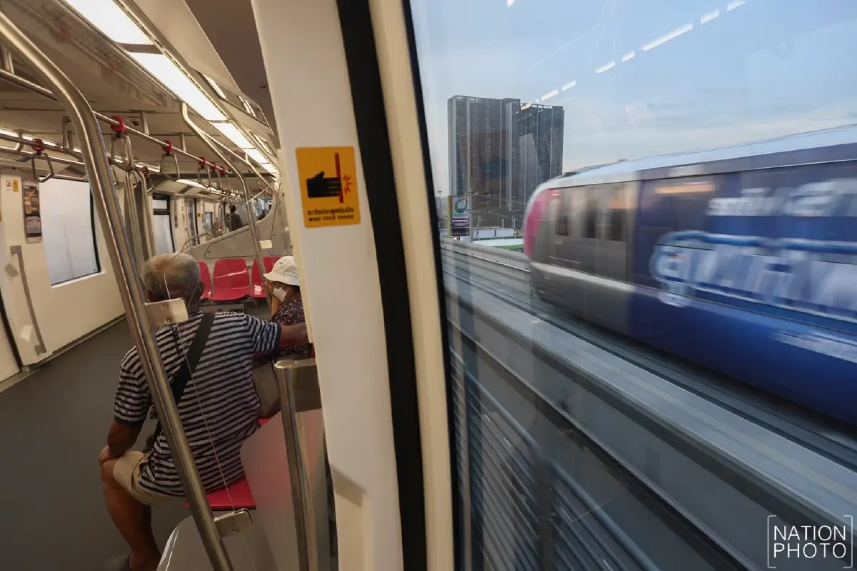 เปิดนั่งฟรี ! ‘รถไฟฟ้าสายสีชมพู’ เชื่อมเมืองทองธานีแล้ววันนี้