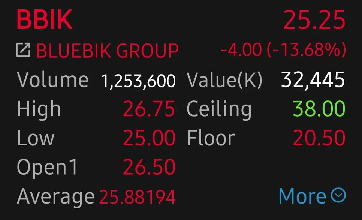 หุ้น BBIK ร่วง 13.68% ผลงานไตรมาส 1/68 ไม่สดใส โบรกเผย P/E ไม่แพง สะสมลงทุนระยะยาว 