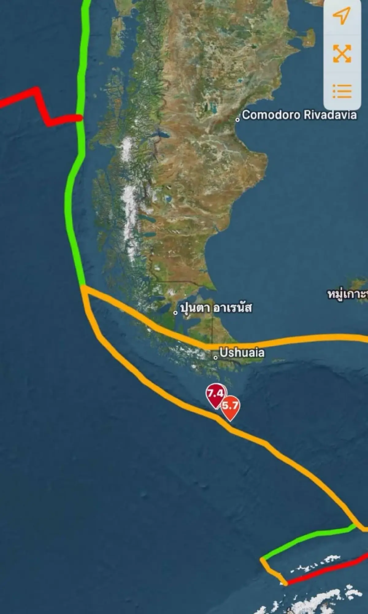 สัญญาณเตือนสึนามิ อาร์เจนตินา-ชิลี แผ่นดินไหวใหญ่ สะเทือนถึงไหน