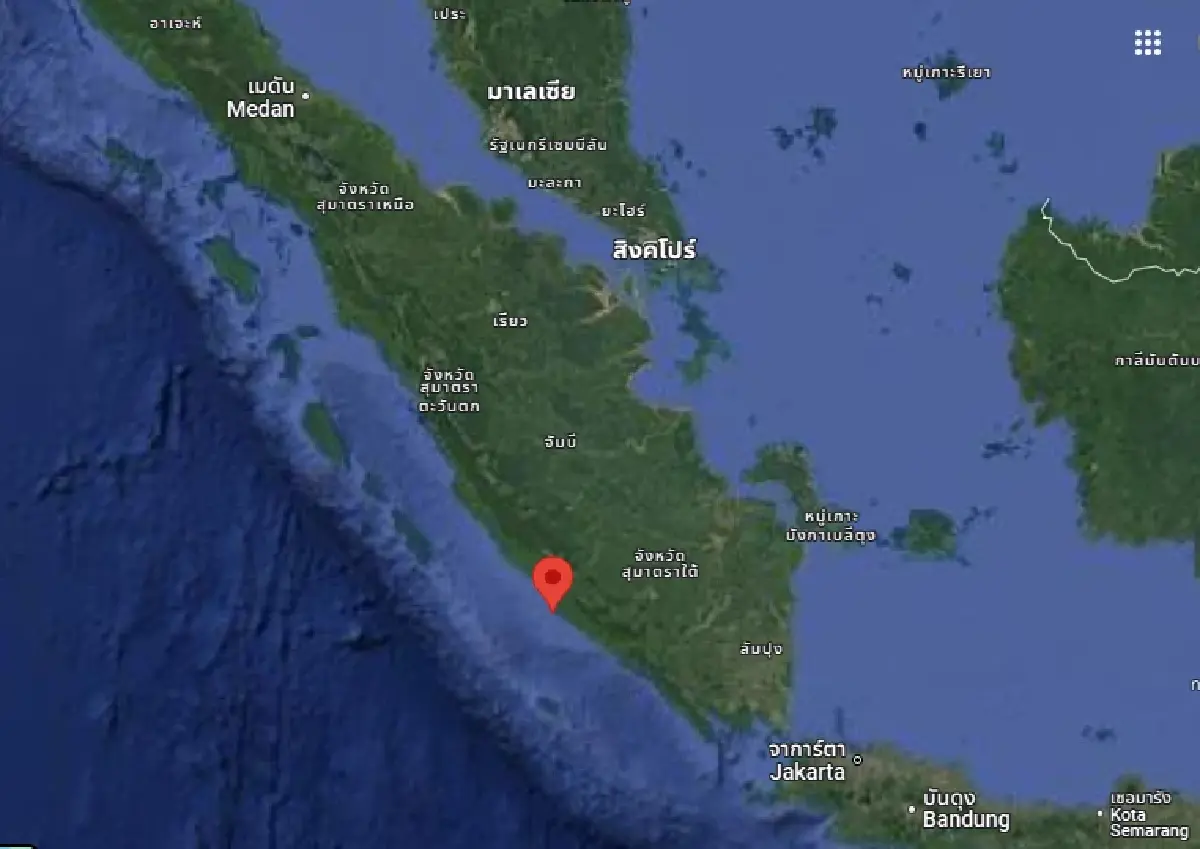 จับสัญญาณแผ่นดินไหวอินโดนีเซีย 5.8 เกาะสุมาตรา - เมียนมายังสั่น