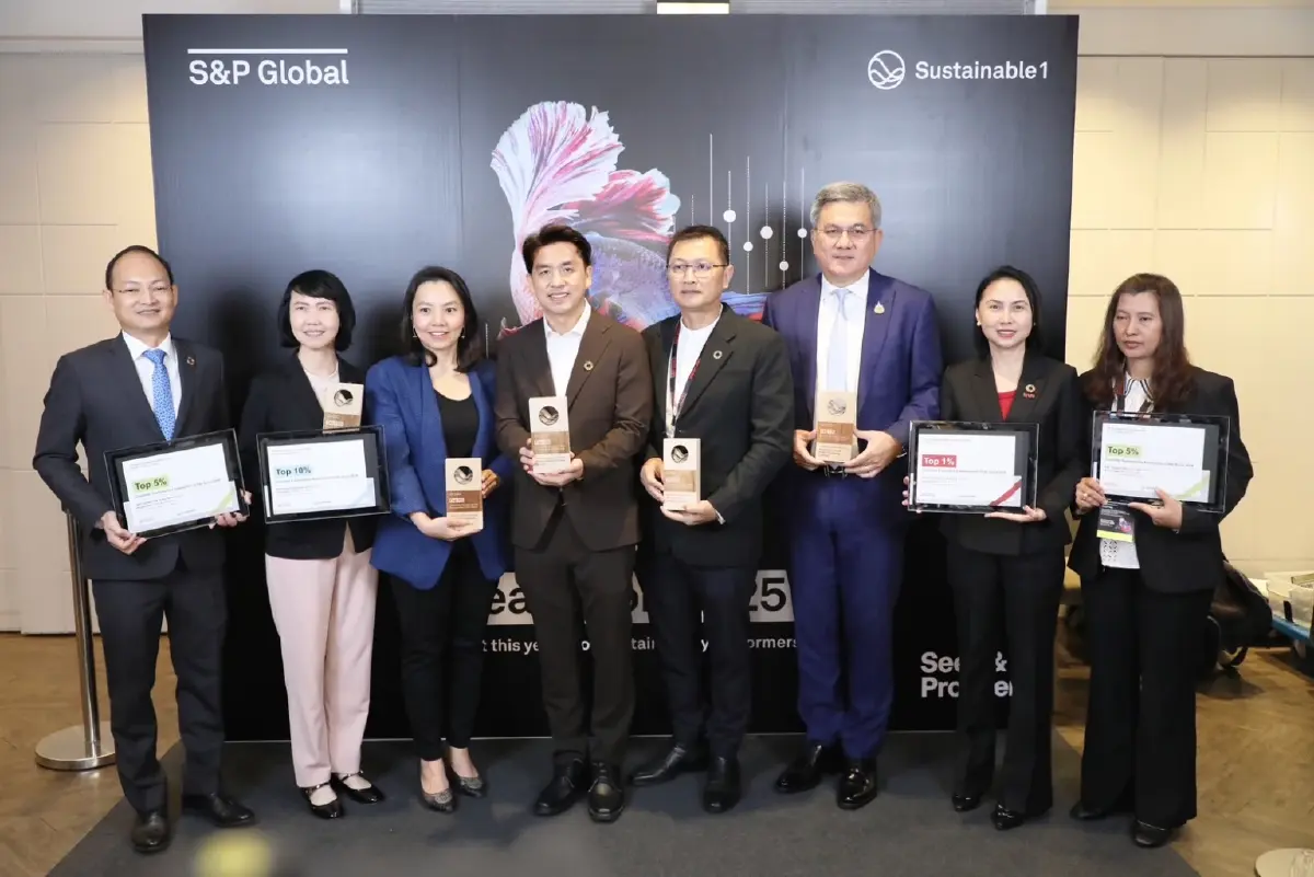 S&P Global มอบโล่รางวัลความยั่งยืนระดับโลกให้ \'เครือซีพี\' หลังติดอันดับ Top 5% กลุ่มอุตสาหกรรม