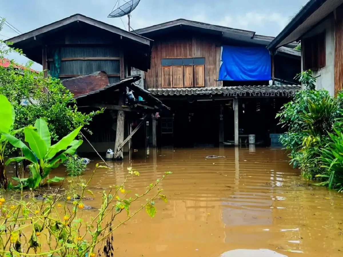 ด่วน! ขนของขึ้นที่สูง ลำน้ำแม่กลาง ขึ้นสูงวิกฤต น้ำท่วม อ.จอมทอง